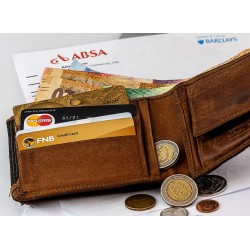 Le porte-monnaie en cuir